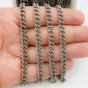 Y2OX. Oxidized Sterling Silver Curb Chain